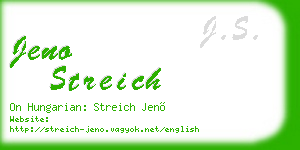 jeno streich business card